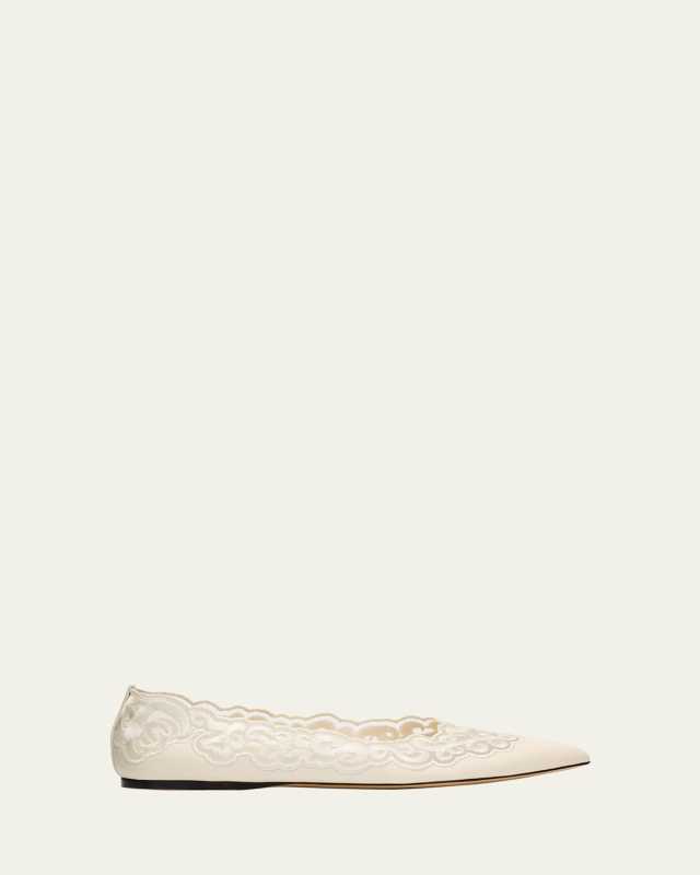 Ziva Leather Ballerina Flats
